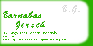 barnabas gersch business card